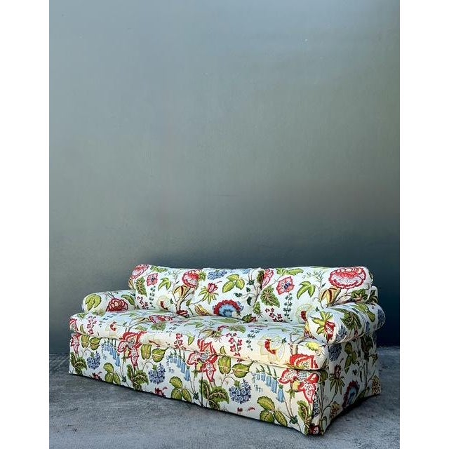 Schumacher Vintage Custom Sofa in Schumacher Classic “Tree of Life” For Sale - Image 4 of 12
