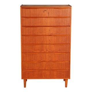 Mid-Century Danish Teak Chest of 8 Drawers, 1960s For Sale