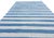 Sky Blue Handmade Cotton Area Rug, Natural Vegetable Dyed, Sky Blue and White Striped Dhurrie - 10'x14' For Sale - Image 8 of 12