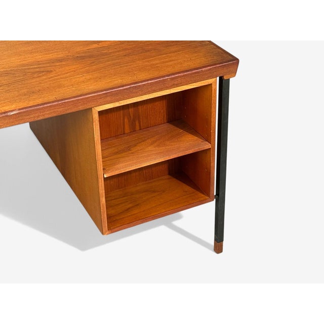 Peter Hvidt & Orla Mølgaard-Nielsen, Executive Desk, Teak, Steel, Denmark, 1959 For Sale - Image 17 of 17