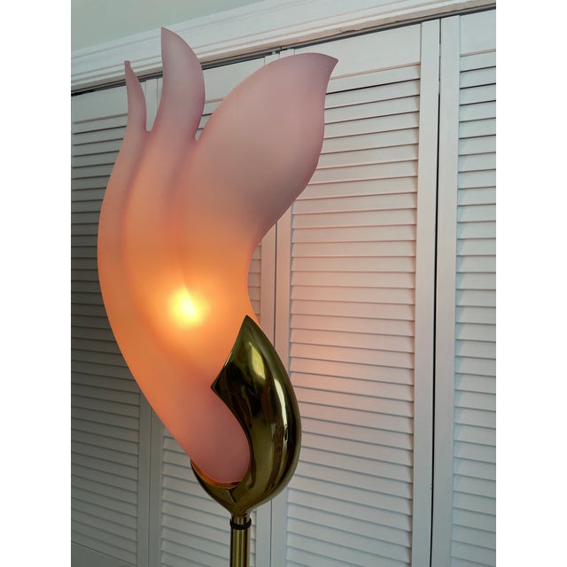 For your consideration is a 1980s art deco revival floor lamp made in 1988 by US company, Harris Industries. It features a...