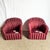 Vintage Regency Red Striped Swivel Lounge Chairs by Ethan Allen - A Pair For Sale - Image 9 of 12