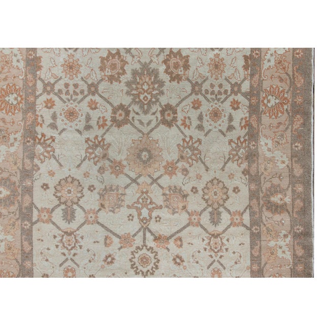 Cream Vintage Persian Tabriz Rug For Sale - Image 8 of 13