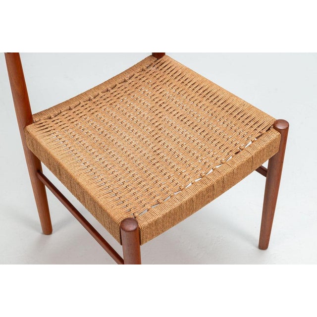 Danish Dining Chairs in Teak and Paper Cord, Denmark, 1960, Set of 4 For Sale - Image 12 of 16