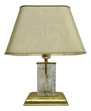 Brass and Crystal Table Lamp from Nachtmann, Germany, 1970s