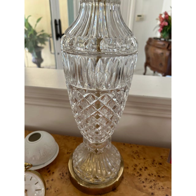 Mid 20th Century Heirloom Crystal Table Lamp For Sale - Image 5 of 10