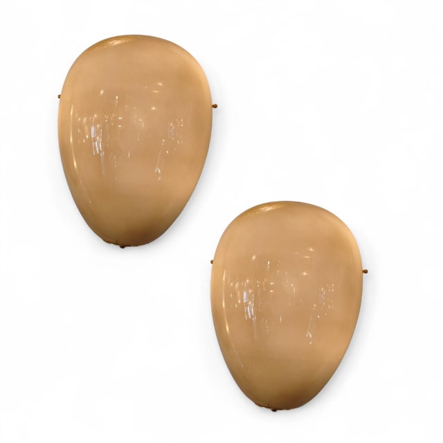 1960s Egg Wall Sconces in Smoked Murano Glass, 1960s, Set of 2 For Sale - Image 5 of 5