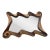 1970s Organic Olive Wood Spiral Hand-Carved Mirror Marquis Collection of Beverly Hills For Sale