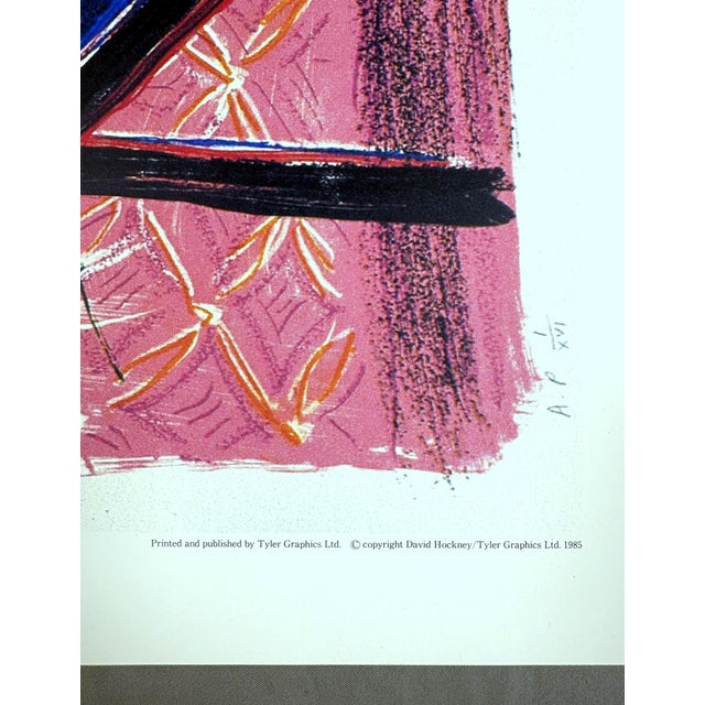 David Hockney Amaryllis in Vase Original 1985 Exhibition Poster by Tyler Graphics For Sale In New York - Image 6 of 11