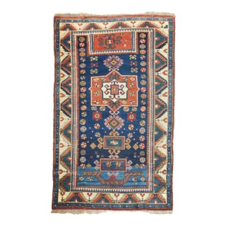 Late 18th Century Antique Caucasian Kuba Rug 3'7'' x 5'8'' For Sale