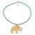 Bohemian Gold Elephant Beaded Necklace For Sale - Image 4 of 7