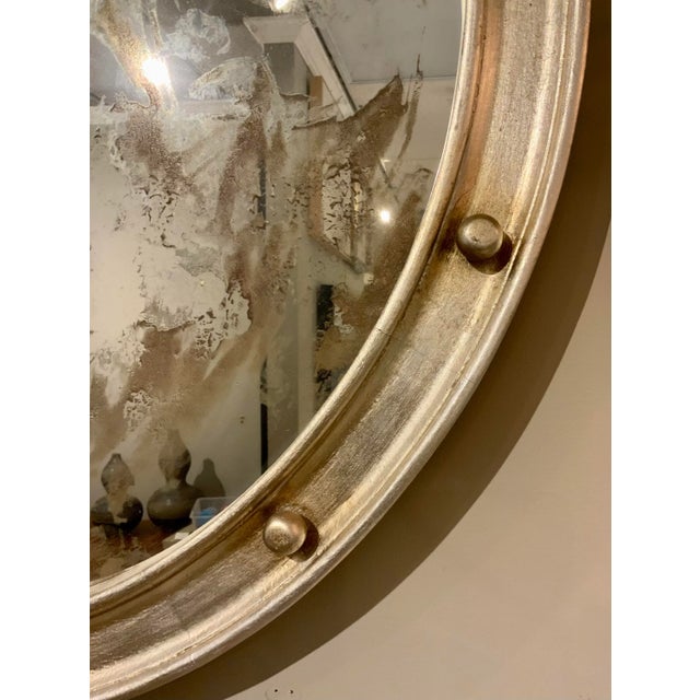 Modern Worlds Away Modern SIlver Finished Antique Wall Mirror For Sale - Image 3 of 5