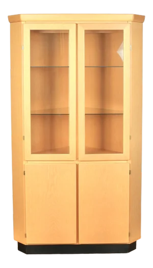 Vintage Tall Corner Display Cabinet