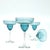 Teal Timeless Classic Teal Crystal Margarita Glasses - Set of 4 For Sale - Image 8 of 8