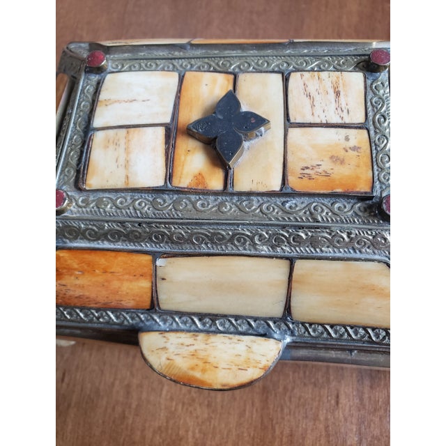 Mid 20th Century Decorative Moroccan Camel Bone Box For Sale In Indianapolis - Image 6 of 9