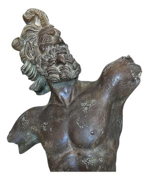 20th Century Bronze Dancing Faun of Pompeii Sculpture