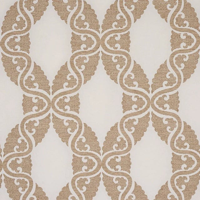 Schumacher Sample - Schumacher Siljan Fabric in Ivory For Sale - Image 4 of 4