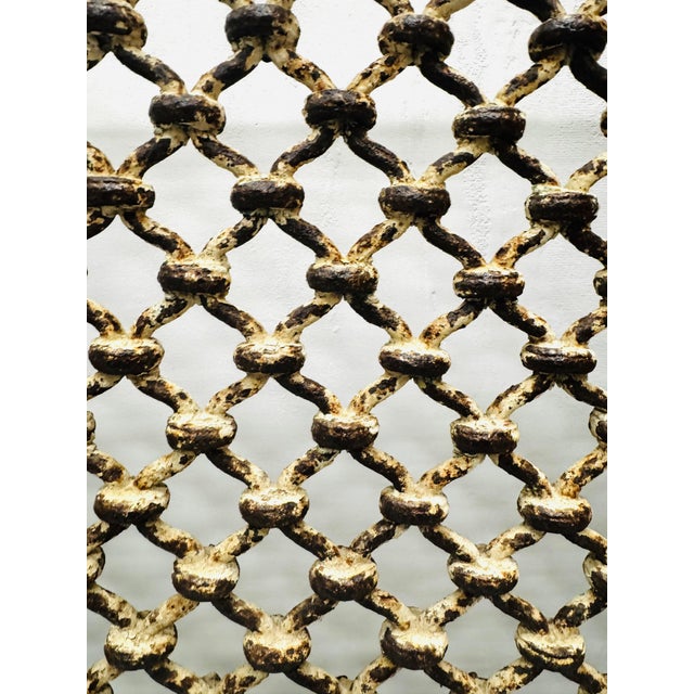 Indian Vintage Wood and Metal Indian Jali Window For Sale - Image 3 of 7