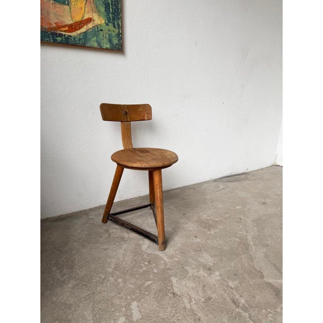 1950s Tripod Workshop Chair, 1950s For Sale - Image 5 of 18