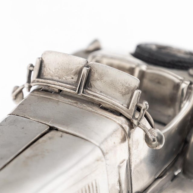 Vintage Silver Mercedes Benz SSK 1928 Roadster Model Car, 1960s For Sale - Image 14 of 18