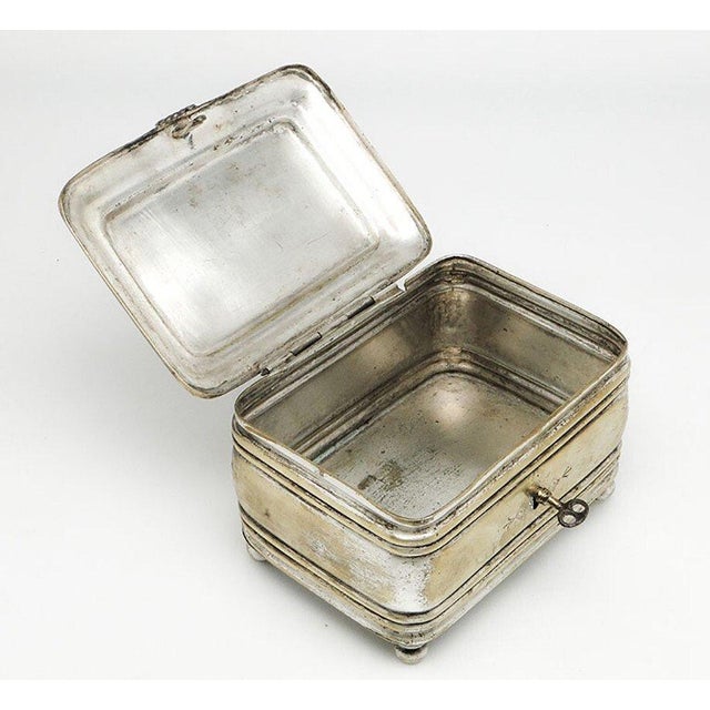 Silver Plated Brass Sugar Bowl from Henneberg Brothers, Warsaw, Poland, 19th Century For Sale - Image 8 of 9