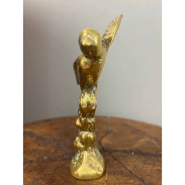 English Vintage English Brass Bird on a Branch For Sale - Image 3 of 4