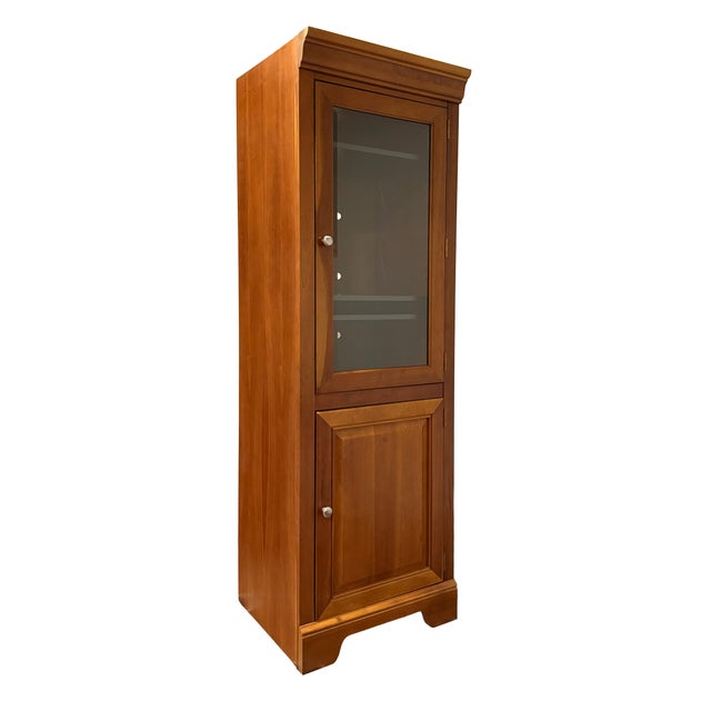 1990s 1990s Stanley Furniture Glass Door Media / Entertainment Cabinet - Model 0001, For Sale - Image 5 of 11