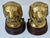Traditional Vtg. Pair of Brass Lion Head Traditional Style Bookends W/Wood Base For Sale - Image 3 of 12
