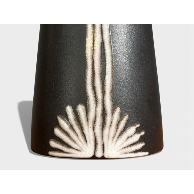 Søholm Stentoj, Table Lamp, Black Stoneware, Denmark, 1950s For Sale - Image 9 of 10