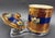 Mid 19th Century 19th Century English Copper Lustreware Cobolt Blue Enamel Bands & Hand-Painterd Motifs 6 Piece Set For Sale - Image 5 of 18