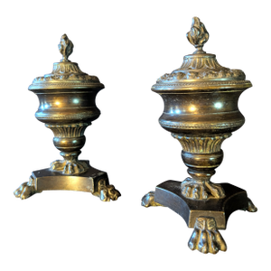 Pair of Bronze Incense Burners