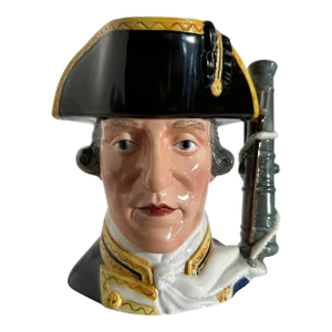 Vintage Large Porcelain Character Jug of Admiral Lord Hood by the Maritime Trust 1984