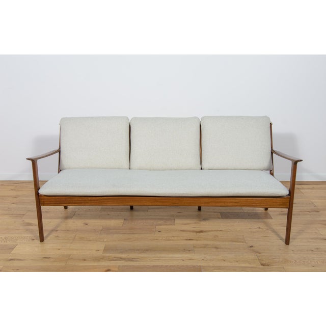 Mid-Century Modern Mid-Century Three-Seater Sofa by Ole Wanscher for Poul Jeppesens, 1960s For Sale - Image 3 of 18