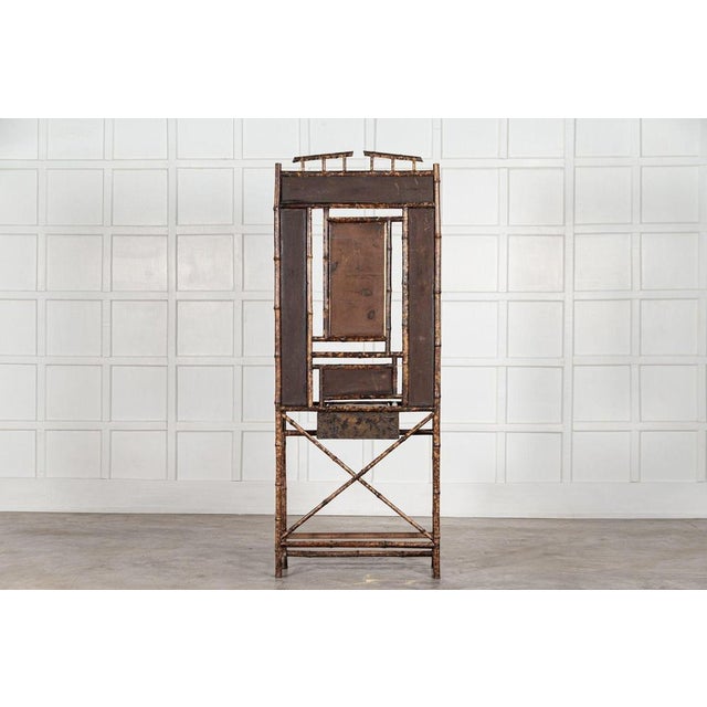 19th Century English Bamboo Mirrored Hall Stand, 1870s For Sale - Image 15 of 16