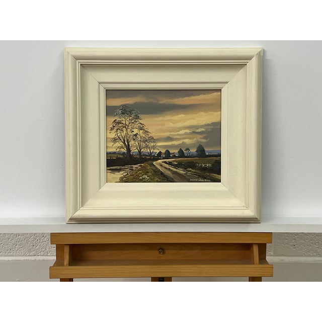 Realism Sunset in Ireland Countryside - Original Oil Painting by Northern Irish Artist 1985 Circa For Sale - Image 3 of 11