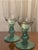 Rare set of 8 Isabelle Green (Dark Jade) glasses by Villeroy & Boch. Crystal bowl with hand blown glass stem. Substantial,...