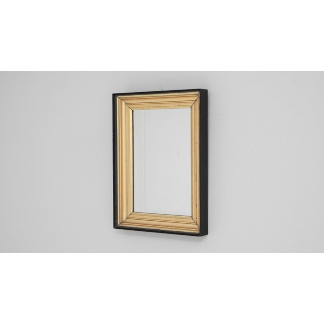 19th Century France Black & Gilded Patinated Wooden Mirror For Sale - Image 12 of 18