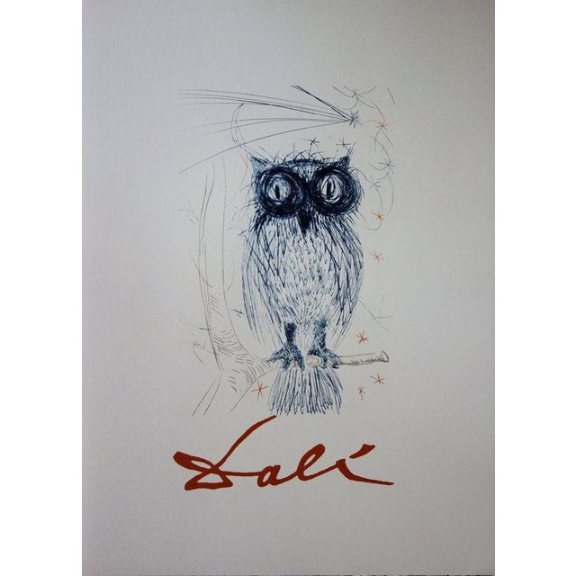 Salvador Dalí (1904–1989) The Blue Owl, 1983 Color lithograph Signed in the plate On wove paper, 48 x 66 cm (approx. 19 x...