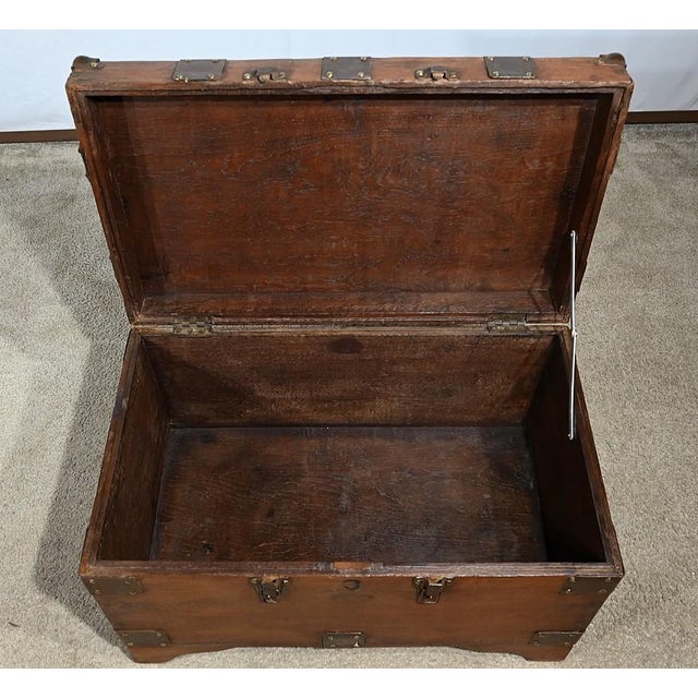 Naval Trunk in Teak, Late 19th Century For Sale - Image 14 of 18