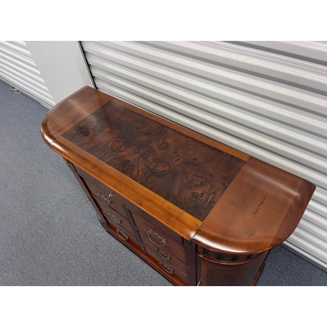 French Art Deco Sideboard / Commode, Signed Workshop Creation, Neoclassical, Walnut For Sale - Image 10 of 17