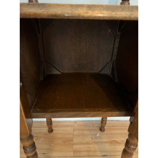 Art Nouveau Antique Solid Walnut Humidor Cabinet Tobacianna For Sale - Image 3 of 6