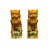 Ceramic Pair Chinese Tri-Color Mustard Yellow Glaze Fengshui Lions Foo Dogs For Sale - Image 7 of 15