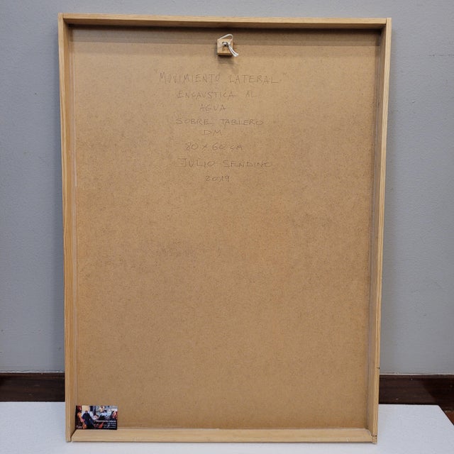 Julio Sendino, Water Encaustic Lateral Movement, 2019, Acylic and Oil on Board For Sale - Image 18 of 18