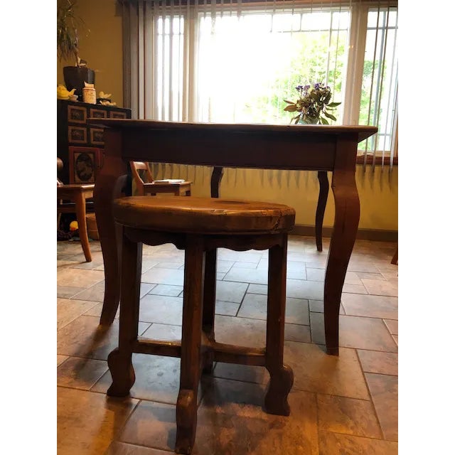 Stool With Curved Legs Vintage 1960s For Sale - Image 6 of 8