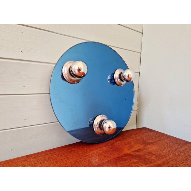 Space Age Wall or Ceiling Light in Blue Mirrored Glass, 1970s For Sale - Image 14 of 14