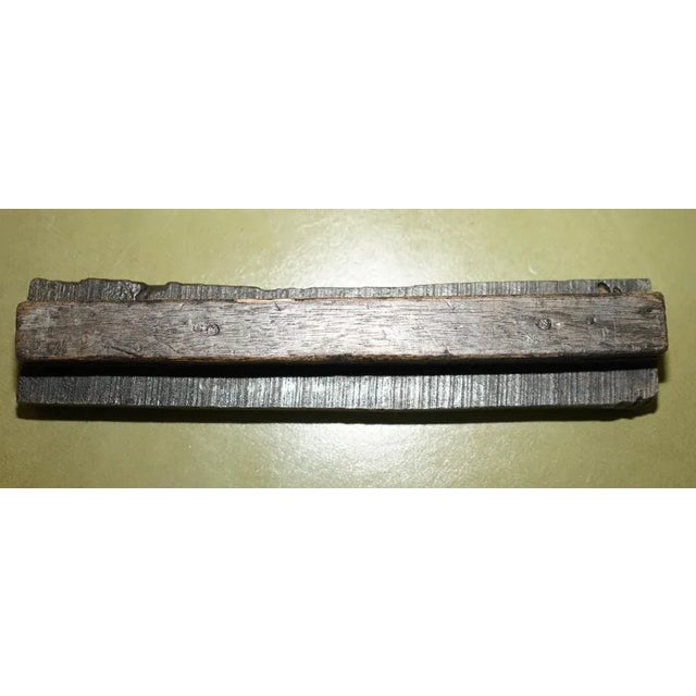 Antique Hand Carved Floral Boarder Printing Block for Wallpaper For Sale - Image 10 of 12
