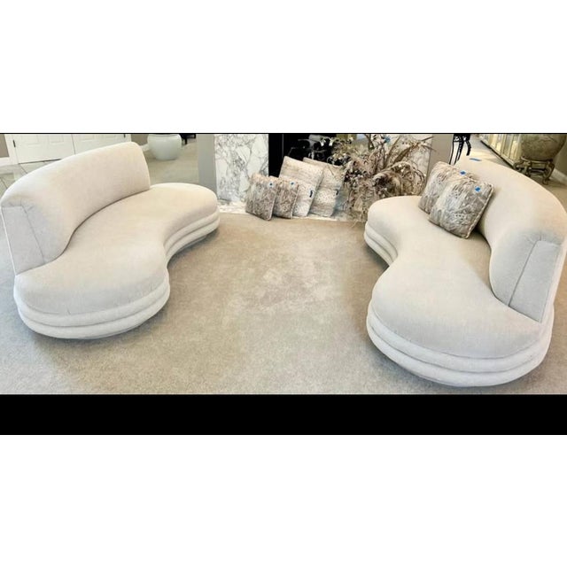 One Vintage Kidney Shaped Sofa For Sale - Image 4 of 12