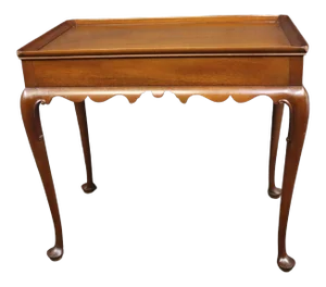 C W Kittinger Queen Anne Style Mahogany Tea Table