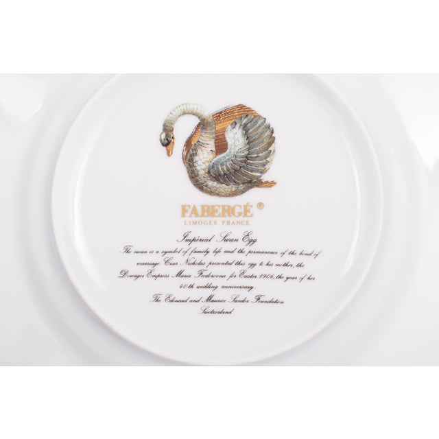1990s Limoges Fabergé Dessert or Salad Plates - Set of 8 For Sale - Image 5 of 15