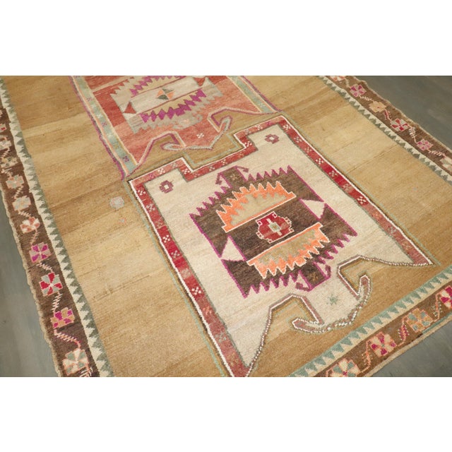 Zabihi Collection Geometric Tribal Turkish Gallery Runner For Sale In New York - Image 6 of 9